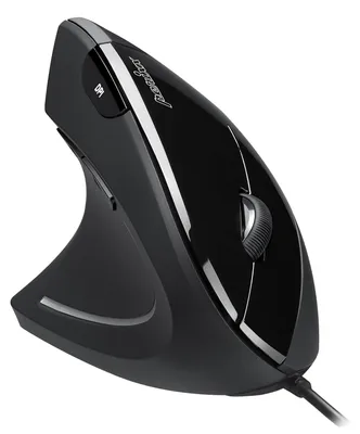 Produktbild von Perixx PERIMICE-513 L, Linkshändig, Vertikale Ausführung, Optisch, USB Typ-A, 1600 DPI, Schwarz