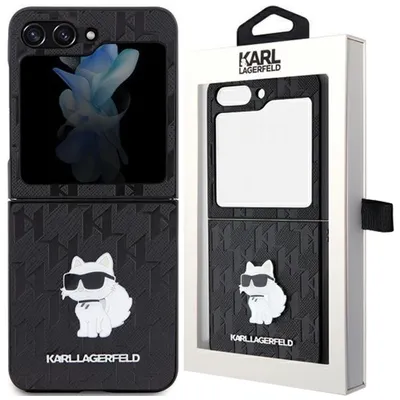 Produktbild von Etui Karl Lagerfeld Saffiano Monogramm Choupette Pin Na Samsung Galaxy Z Flip 5 - Czarne