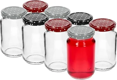 Produktbild von 8er-Set Konfitüregläser 190ml mit Twist-Off-Deckeln Einmachgläser für Marmelade,Honig,Gewürze, Vorratsgläser Marmeladengläser|Joghurtgläser Weckgläser