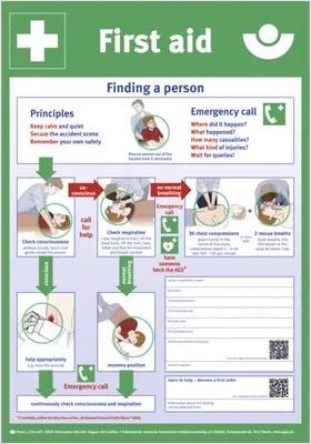 Produktbild von Dreifke® Erste Hilfe nach DGUV Information 204-005, PVC, Englische Version, 4...