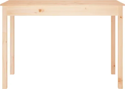 A simple wooden table against a white background.