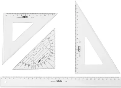 Produktbild von M + R Lineal-Set transparent