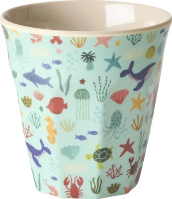 Produktbild von Rice Melamin Becher - Blue Ocean Print 250ml