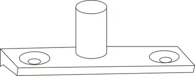 Produktbild von Maco Rustico Schließzapfenplatte R1 schwarz Abstand 0mm, Zinkdruckguss