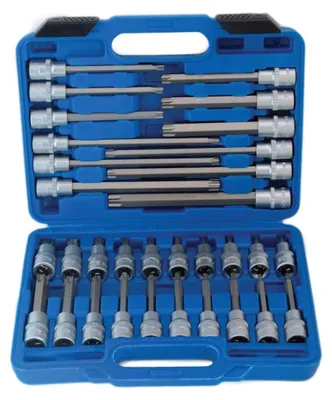 Immagine prodotto di Set 32 pezzi inserti Torx lunghi , T20-T70,kit di chiavi a bussola 1/2''