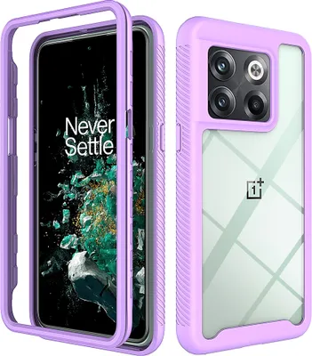 Produktbild von OnePlus 10T Hülle, Hybrid Transparente Rückseite Robust TPU Bumper Rutschfest Stoßfest Schutzhülle für OnePlus 10T Lila
