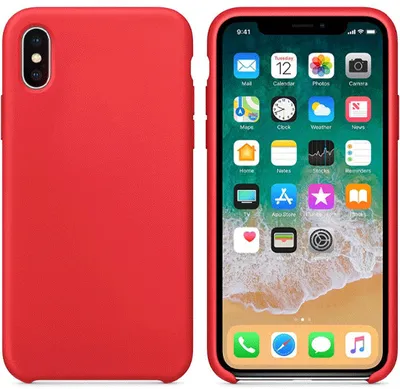 Produktbild von starfix Silicon Cover S-Case für Apple iPhone XS / X rot