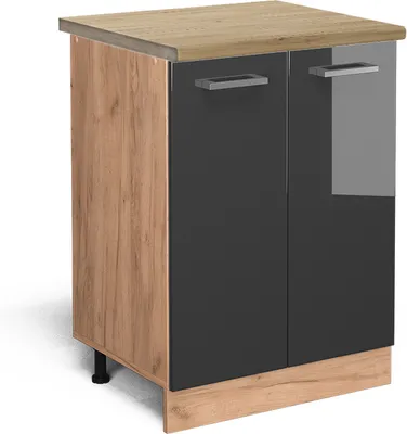 Obrázek produktu pro Spodní skříňka kuchyňské linky Vicco R-Line Antracitový vysoký lesk 60 cm , PD Dub, Model 46275
