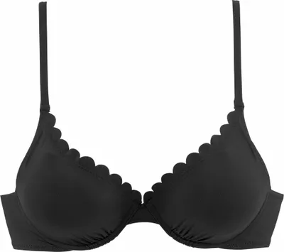 Produktbild von LASCANA Bügel-Bikini-Top Scallop schwarz Größe 38 Cup B