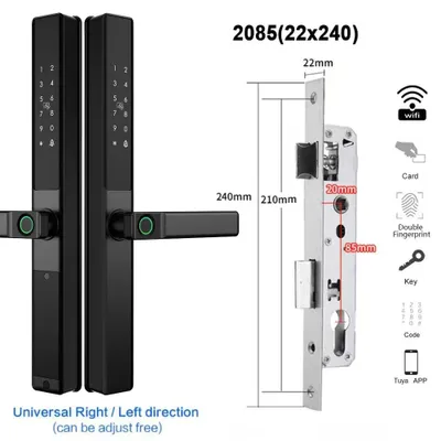 Obrázok produktu pre Inteligentný WiFi zámok – Elektronický zámok – Zámok s rozpoznávaním odtlačkov prstov – Biometrický zámok – Digitálny zámok