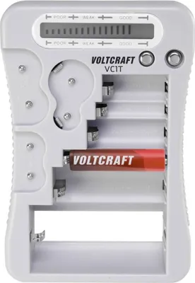 Produktbild von VOLTCRAFT Batterietester VC1T Messbereich (Batterietester) 1,5 V, 3 V, 6 V, 9 V Batterie VC-12613270