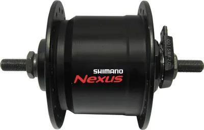 Image de Dynamo de moyeu avant SHIMANO DHC3000 100 mm, 36 trous, axe plein, noir