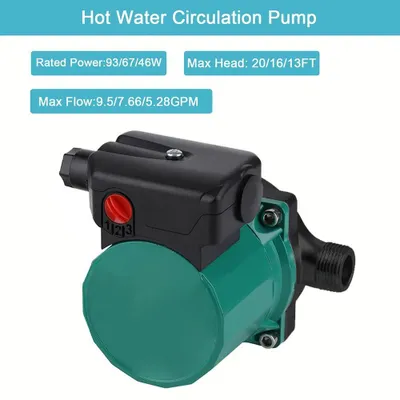 Zdjęcie produktu dla Pompa obiegowa do ciepłej wody - pompa cyrkulacyjna powierzchniowa - 100 W - wydajność 30 l/min - przyłącze 2 cm - cicha, szczelna - wtyczka EU