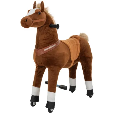 Produktbild von Miweba Pony Amadeus | Spiel Pferd für Kinder  - Schaukelpferd - Schaukeltier zum draufsitzen - Reitpferd - Reitpferd auf Rollen - Rücklaufbremse