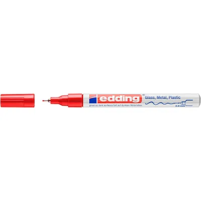 Produktbild von Edding 780, Rot, Fibre tip, Rot, Weiß, Aluminium, Fein, 0,8 mm