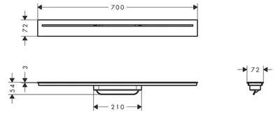 Imagen del producto de AXOR 42520330: Juego completo para desagüe de ducha AXOR Drain