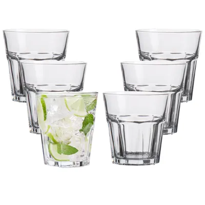 Produktbild von 6-tlg. Set Trinkgläser "Vegas" 270 ml - Wassergläser - Klassische Trinkgläser - Saftgläser - Limogläser - spülmaschinenfest - Whiskeygläser