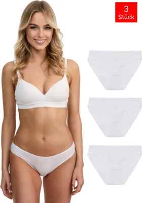 Produktbild von Tazzio Damen Slip 3er-Pack F941 (Weiß, XL)
