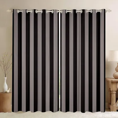Kinder-Vorhang, abstrakte Streifen, 2 Paneele, 46x54, 30-50% Lichtschutz