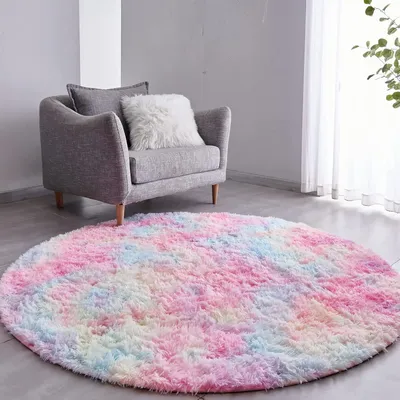 Produktbild von Famanu Teppich Rund 100 cm - Regenbogen