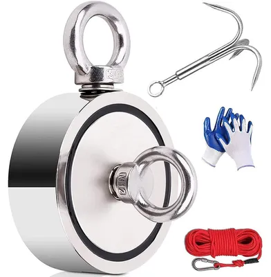 Produktbild von Magnetfischen Set 770kg Doppelseitig mit Seil & Karabiner