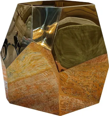 Produktbild von Casa Padrino Designer Beistelltisch Gold 65 x 50 x H. 60 cm - Designer Kollektion