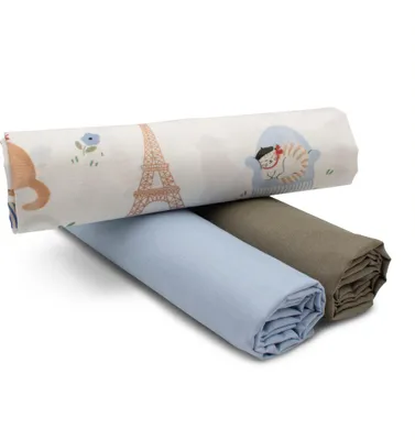 Produktbild von Frankreich Set 14 Baumwollstoff 1x Druck + 2x Uni je 0,5m Stoffpaket Nähen DIY Projekt