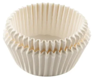 Produktbild von 50 Stück Papierförmchen für Muffins und Cupcakes – Hitzebeständig – Ø 5 x 3 cm – Weiß