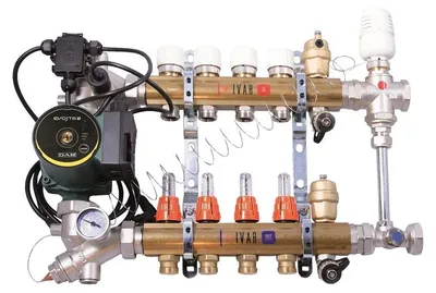 Obrázok produktu pre DUAL-MIX - zostava pre kombináciu vykurovania - skriňa P-MAX 3 - 1"xEK; 6cestný; mosadz