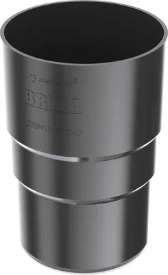 Produktbild von Kunststoff-Fallrohrverbinder Ø 63 mm, Schwarz RAL 9005