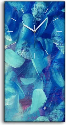Produktbild von Leinwand Wanduhr Wandkunst Uhr Geräuschlos 30x60 Malerei Abstrakte Kunst - weiße Hände