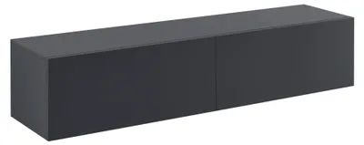 Produktbild von Hängeboard ‘Evaton‘ mit 2 Klappen 140 x 33 x 30 cm Dunkelgrau, matt
