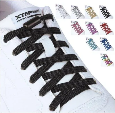 Productafbeelding van Elastische veters zonder strikken 110 cm voor sneakers en sportschoenen
