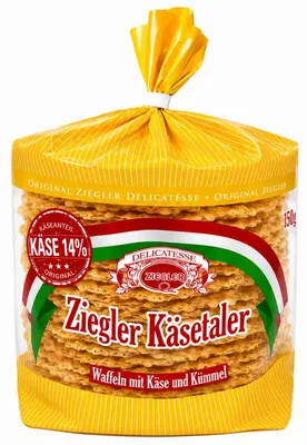 Produktbild von Ziegler Käsetaler Waffeln mit Käse und Kümmel 150g, KI-generiertes Bild