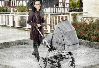 Image de dans Protection pluie pour poussette combi