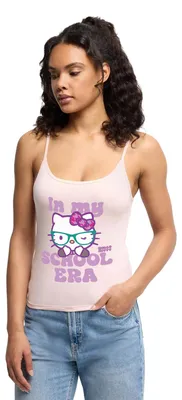 Produktbild von Spreadshirt Hello Kitty Schulkind In My School Era Frauen Premium Organic Top mit Spaghettiträgern, L, Puderrosa