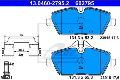 Image de Plaquettes de frein avant ATE pour BMW Série 2 F45 Mini Clubman Cabrio