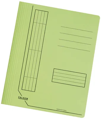 Zdjęcie produktu dla Falken 11287570 Segregator A4, zszywanie komercyjne i oficjalne, karton manila, jasnozielony