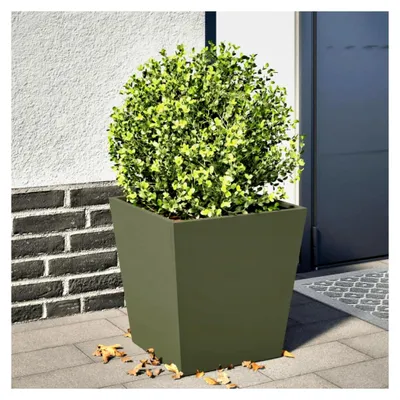 Produktbild von Pflanzkübel Olivgrün 40x40x40 cm aus Stahl