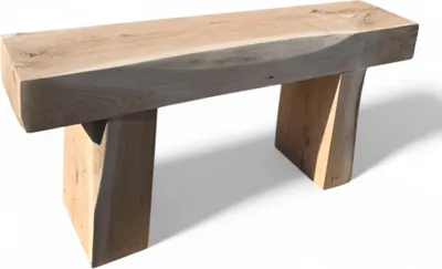Produktbild von Massive Eichenbank im rustikalen Stil, Länge 80cm, Holzbank, Holzsitz, Massivholz