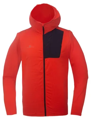 Productafbeelding van 2117 OF SWEDEN Skoges fleecejas met capuchon, rood, maat L
