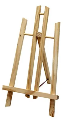 Obrázek produktu pro Stojánek na tabuli – Kreativní prezentace – Nastavitelný úhel – Výška 40 cm – Přírodní borové dřevo