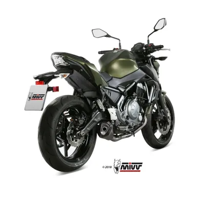 Produktbild von Mivv SPORT Schalldämpfer DELTA RACE Komplettanlage 2x1 Steel Black für KAWASAKI NINJA 650 BJ 2017 >