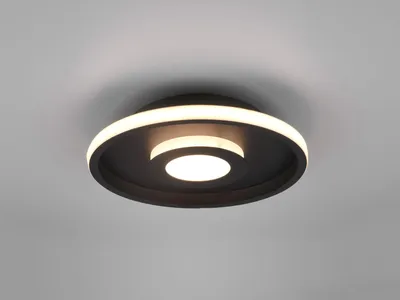 Produktbild von Trio Leuchten LED Badezimmer Deckenleuchte Ascari 680810332, Metall Schwarz matt