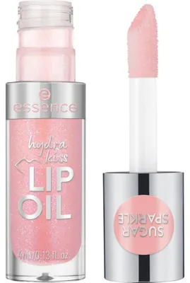 Produktbild von Essence hydra kiss LIP OIL, Pink, Sugar Sparkle, Aufpolsterung, Feuchtigkeitsspendend, Glättend, Frauen, Schimmer, Paraben, Gluten