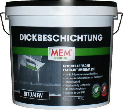 Produktbild von MEM Bitumen Dickbeschichtung 12 Ltr.  Lösemittelfrei