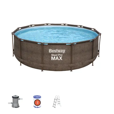 Produktbild von Bestway Steel Pro 56709, 9150 l, Gerahmter Pool, Braun, 39,6 kg