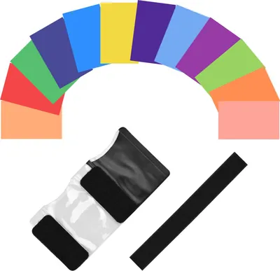 Produktbild von 12 Stueck Universal-Kamera-Blitzgele Beleuchtungsfilter Farbkorrekturfilter-Kit fuer Speedlight Einfache Installation