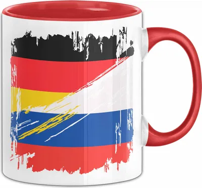 Produktbild von Russland Deutschland Flagge Halb Deutscher Halb Russe Fußball Germany 2024 Europa Russia (Rot)