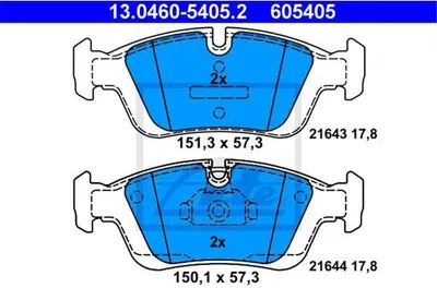 Zdjęcie produktu dla Klocki Hamulcowe Bmw Przód E46 98-/E36 90-/E85 Z4 03-